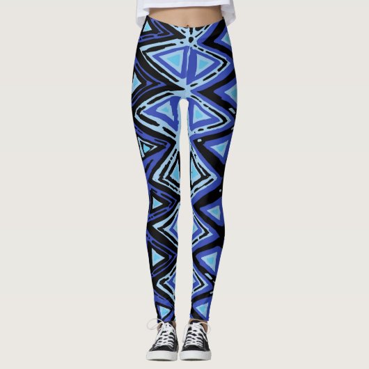 Indigo Batik Broek Leggings (Voorkant)