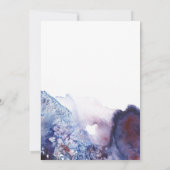 Indigo Blau Modern Watercolor Verlovingsfeest Kaart (Achterkant)