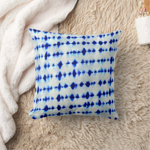 Indigo Blau Shibori Patroon  Kussen