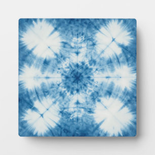 Indigo Blau Shibori Tie Dye Patroon Fotoplaat
