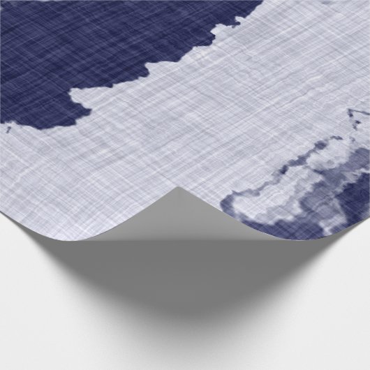 INDIGO BLAUW JAPANS ONTWERPLIJNEN VOOR Wrappen Cadeaupapier (Hoek)