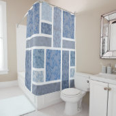  indigo blauwe marinewaterkant mooi  douchegordijn (In situ)