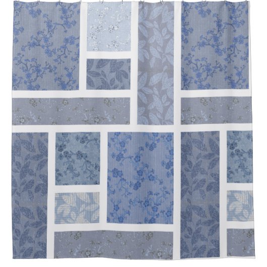  indigo blauwe marinewaterkant mooi  douchegordijn (Voorkant)