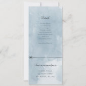 Indigo blauwe waterverf bruiloft uitnodiging w rsv (Achterkant)