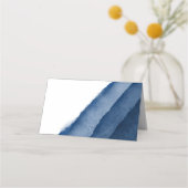 Indigo Blauwe Waterverf Trouwescorte / (Achterkant)