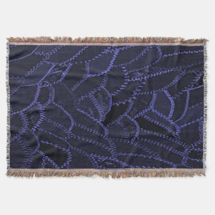 Indigo blauwe werpdeken deken