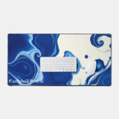 Indigo Blue Abstract Modern Professional (Clavier et souris)