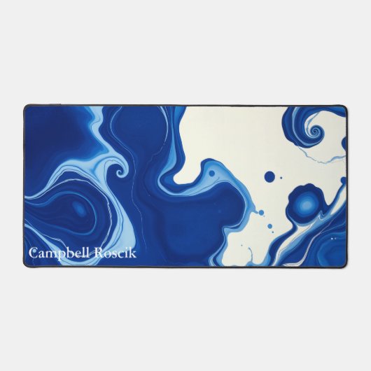 Indigo Blue Abstract Modern Professional (Recto)