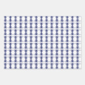 Indigo Blue Bee design cadeau wrap set Inpakpapier Vel (Voorkant 3)