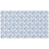 Indigo Blue, Blanc Faux Patchwork Nappe (Devant (Horizontal))