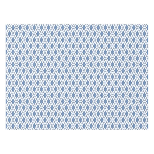 Indigo Blue Diamond Pattern Tafelkleed (Voorkant (Horizontaal))