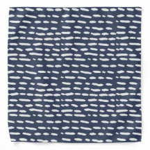 Indigo Blue en Grey Dash - Brushstroke - Bandana