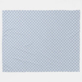 Indigo Blue en White Preppy Check Fleece Blanket (Voorkant (Horizontaal))