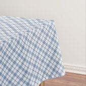 Indigo Blue en White Preppy Check Tablecloth Tafelkleed (Voorbeeld)