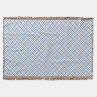 Indigo Blue en White Preppy Check Throw Blanket Deken