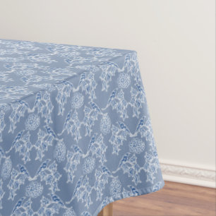Indigo Blue Ethnic Floral Imprimer Nappe