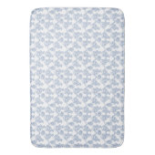  Indigo Blue Ethnic Floral Print Bath Mat (Voorkant Verticaal)