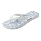 Indigo Blue Ethnic Floral Print Teenslippers (Schuin)