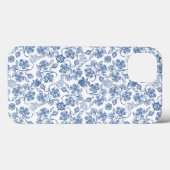 Indigo Blue Ethnic Floral Samsung Note 4 Coque (Verso (horizontal))