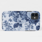 Indigo Blue Floral Case-Mate iPhone Case (Achterkant (horizontaal))