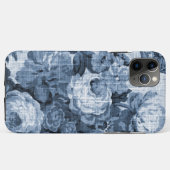 Indigo Blue Floral Toile Case-Mate iPhone Case (Achterkant (horizontaal))