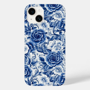 Indigo Blue Flowers Case-Mate iPhone 14 Hoesje