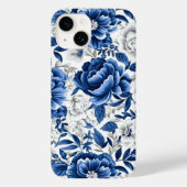 Indigo Blue Flowers Case-Mate iPhone Case (Achterkant)