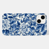 Indigo Blue Flowers Case-Mate iPhone Case (Achterkant (horizontaal))