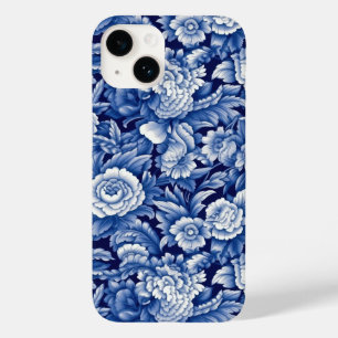 Indigo Blue Flowers Case-Mate iPhone 14 Hoesje