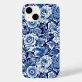 Indigo Blue Flowers Case-Mate iPhone Case (Achterkant)