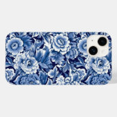 Indigo Blue Flowers Case-Mate iPhone Case (Achterkant (horizontaal))