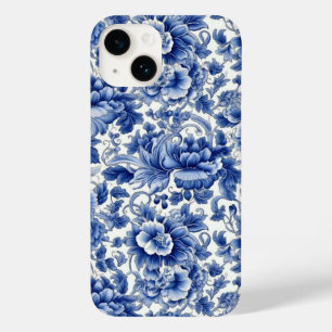 Indigo Blue Flowers Case-Mate iPhone 14 Hoesje