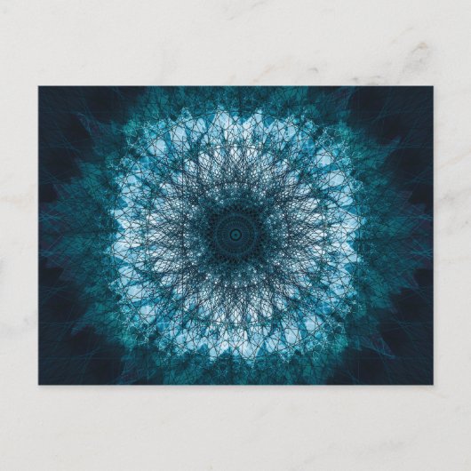 Indigo Blue Mandala Briefkaart (Voorkant)