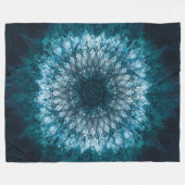 Indigo Blue Mandala Fleece Deken (Voorkant (Horizontaal))
