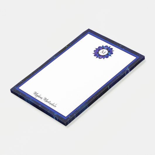 Indigo Blue Outer Space Galaxy Post-it® Notes (Schuin)