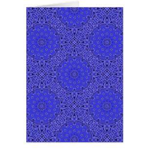 Indigo Blue Paisley Western Bandana Scarf Print