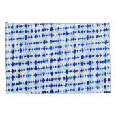 Indigo Blue Shibori Pattern Kussensloop (Achterkant-Rechts)
