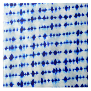 Indigo Blue Shibori Pattern Tegeltje