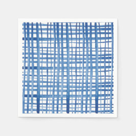 Indigo blue Shibori waterverf los raster Servet