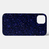 Indigo Blue Starry Midnight Glitter Case-Mate iPhone Case (Achterkant (horizontaal))
