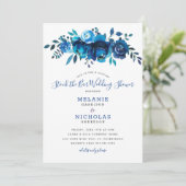 Indigo Blue Stock de Bar trouwdouche Kaart (Staand voorkant)