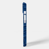 Indigo Blue Stylish Pattern iPhone Case (Achterkant / Links)