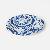 Indigo Blue Tie-Borden Papieren Bordje (Gekanteld)