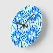 Indigo Blue Tie Dye Wall klok (Hoek)