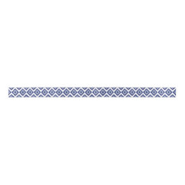 Indigo Blue Tribal Ikat Diamond White Chevron Lint