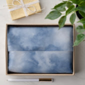 Indigo Blue Waterverf Abstract Tissuepapier (Geschenk)
