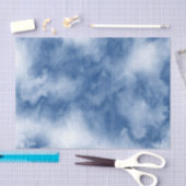 Indigo Blue Waterverf Abstract Tissuepapier (Craft)