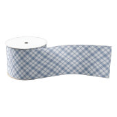 Indigo Blue White Preppy Check Grosgrain Ribbon Grosgrain Lint (Spoel)