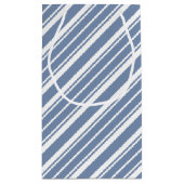 Indigo Blue, White Ticking Striped Small Gift Bag Klein Cadeauzakje (Achterkant)