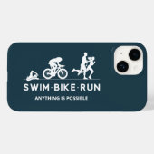 Indigo Blue · Zwemfiets Run Triathlon Icon Series Case-Mate iPhone Case (Achterkant (horizontaal))